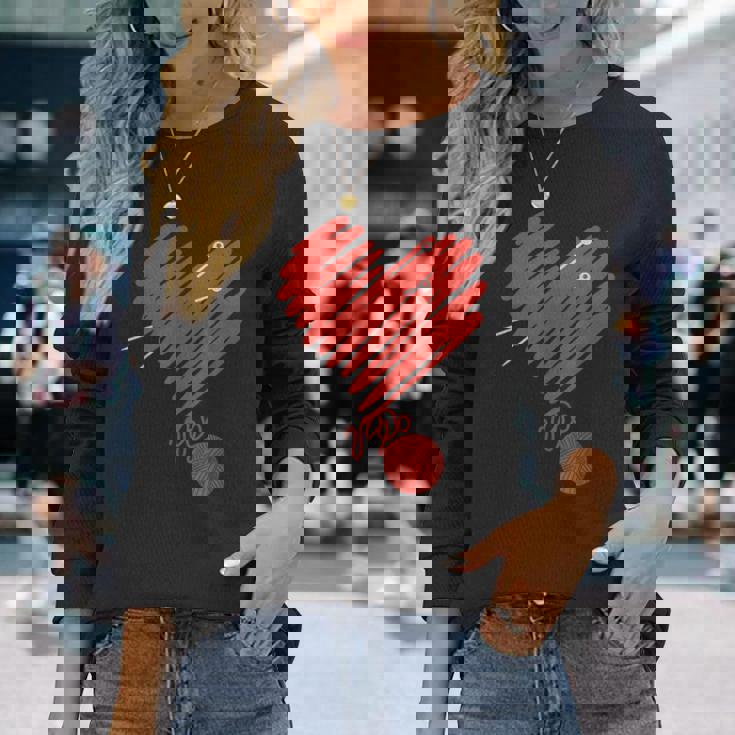 編み物 I かぎ針編み I 毛糸 I ニッター I 編み物 長袖Tシャツ 彼女への贈り物