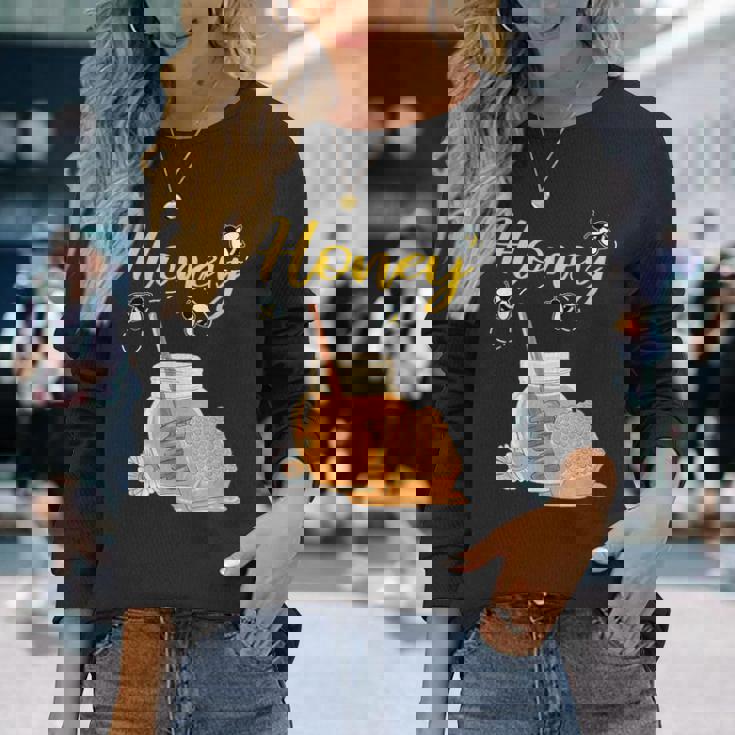 蜂蜜 養蜂 ギフト 養蜂 蜂 長袖Tシャツ 彼女への贈り物