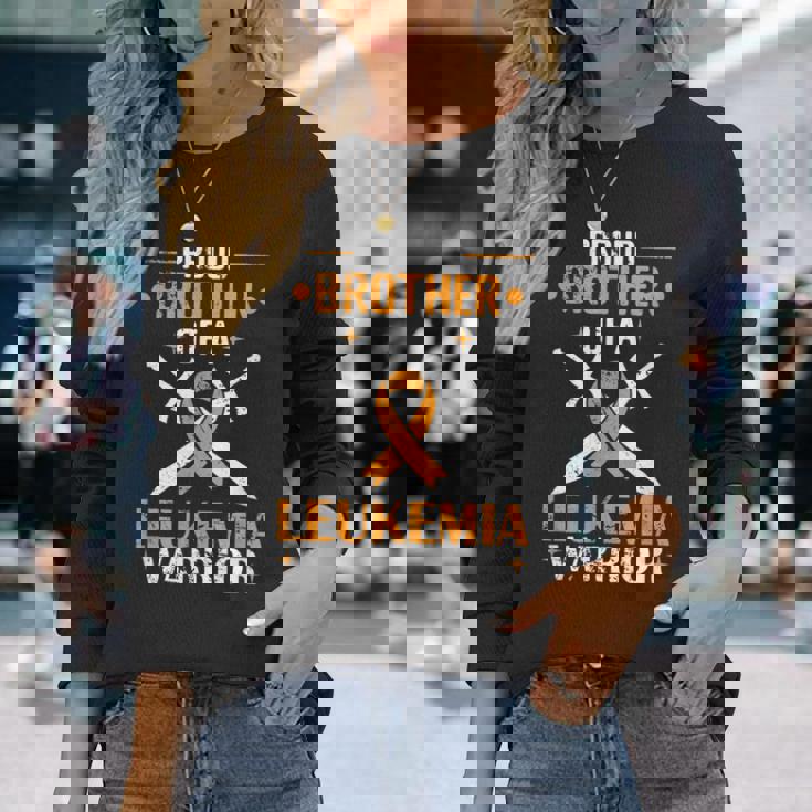 誇り高き兄弟 白血病戦士 長袖Tシャツ 彼女への贈り物