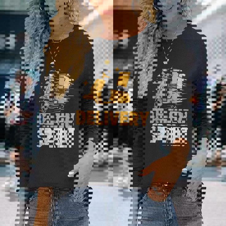 配達 スプリント 配達員 パッケージ 配達 長袖Tシャツ 彼女への贈り物