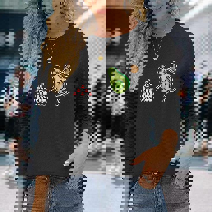 面白い アボカド カートゥーン ボウリング チーム ケグラー コーン ギフト 長袖Tシャツ 彼女への贈り物