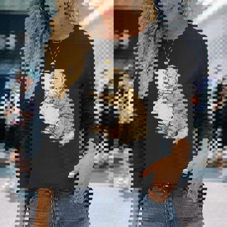 面白い スリーピー ゴールデンレトリバー パジャマ メンズ レディース キッズ 長袖Tシャツ 彼女への贈り物