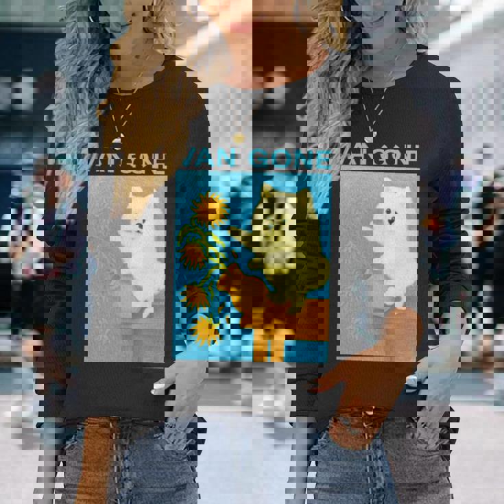 面白いtシャツ ポメラニアン ゴッホ イヌ メンズ 犬好き グッズ かわいい おもしろ 面白い 服 ネタ 長袖tシャツ 長袖Tシャツ 彼女への贈り物