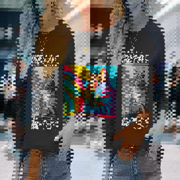 面白いtシャツ 猫 ネコ メンズ 猫好き グッズ おもしろ 面白い 服 ネタ にゃんこ 猫の下僕 長袖tシャツ 長袖Tシャツ 彼女への贈り物