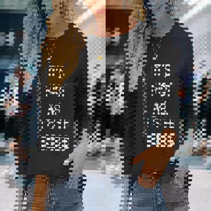 面白いオーボエ奏者 オーボイスト ミュージシャン 音楽教師 プン オーボエ 長袖Tシャツ 彼女への贈り物