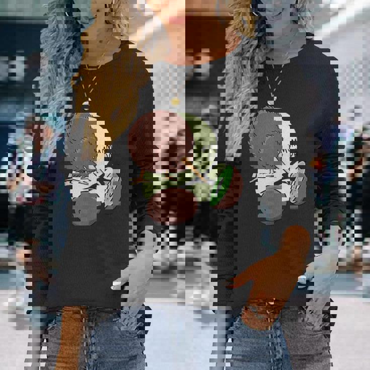 面白いキウイの鳥とキウイのフルーツキウイ、キウイの鳥好き。 長袖Tシャツ 彼女への贈り物