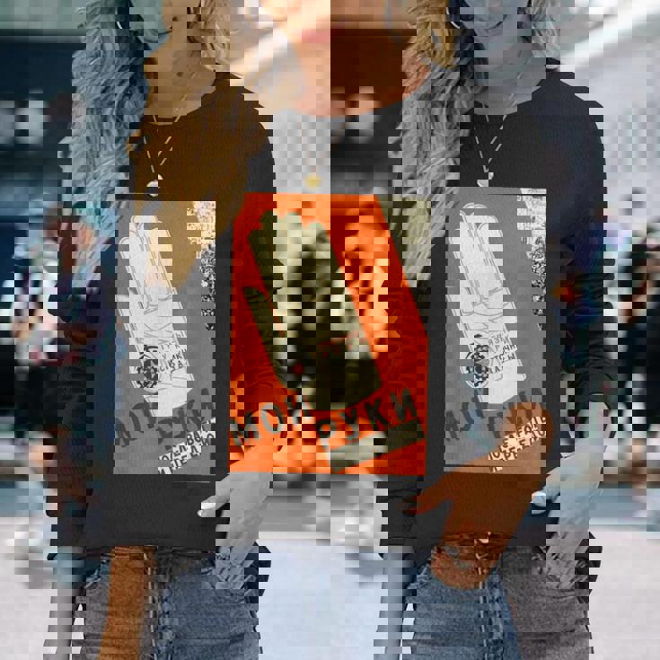 食事の前には手洗いを ソ連 ロシア アヴァンギャルド 長袖Tシャツ 彼女への贈り物