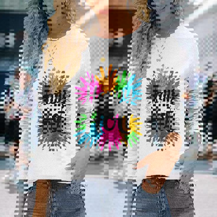 Bura Na Mano Holi Hai India Hindu Colors Happy Holi Festival 長袖Tシャツ 彼女への贈り物