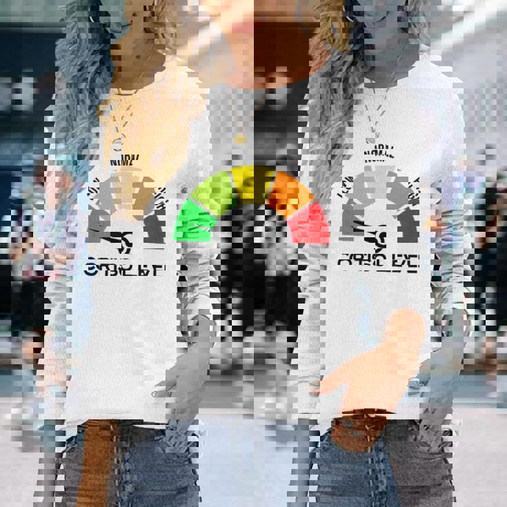 Cortisol Leveltresschool Andtudents 長袖Tシャツ 彼女への贈り物