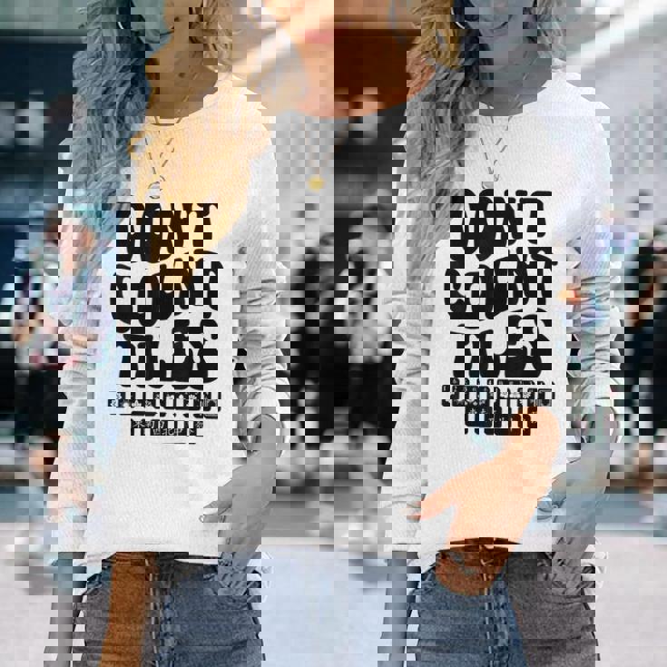 Don't Count Tiles タイルゲーム 麻雀選手 フォールド引退 長袖Tシャツ 彼女への贈り物