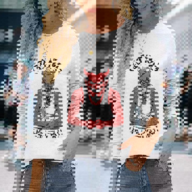 Got Ink Tattoo Devil Hell Yeah Inked Tattooist 長袖Tシャツ 彼女への贈り物