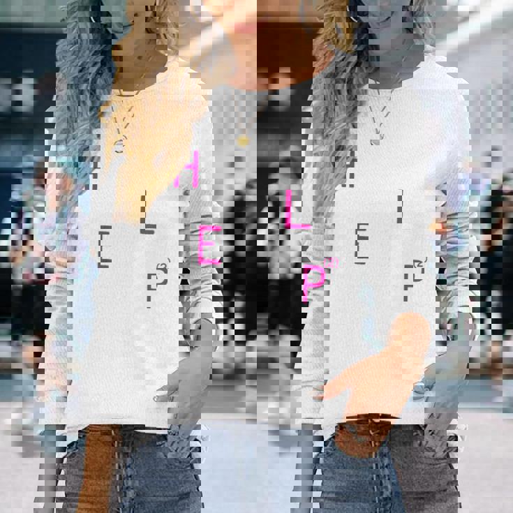 Help2 長袖Tシャツ 彼女への贈り物