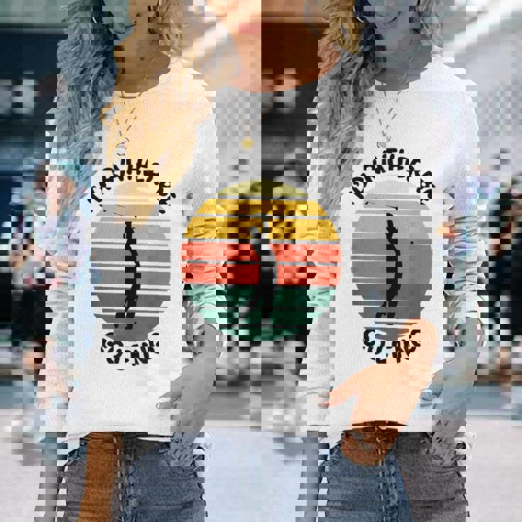 I'd Rather Be Golfing Golfer スポーツアパレル ゴルフ メンズ 長袖Tシャツ 彼女への贈り物