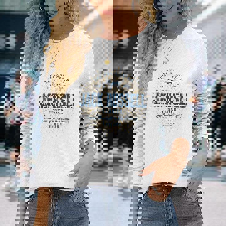 Jack Russell Terrier ヴィンテージジャック・ラッセル・テリア 長袖tシャツ 長袖Tシャツ 彼女への贈り物