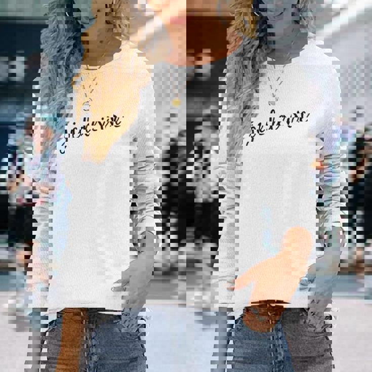 Joie Deivre フランス語の格言tシャツ 長袖Tシャツ 彼女への贈り物