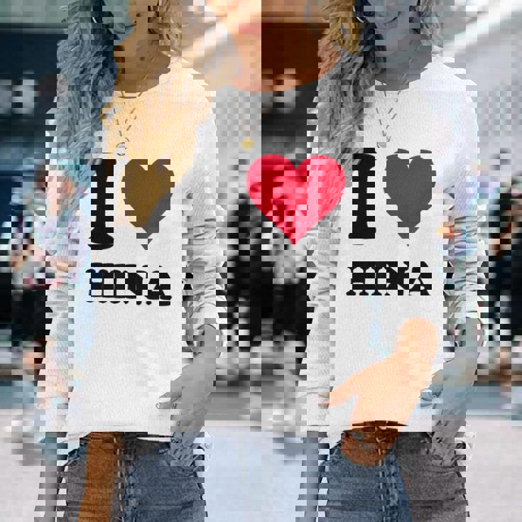 I Love Hina 長袖Tシャツ 彼女への贈り物