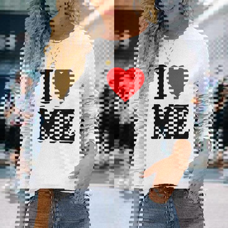 I Love Me · I Heart Me Y2k · 私は私を愛してます 長袖Tシャツ 彼女への贈り物