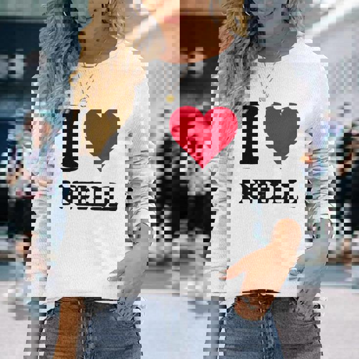 I Love Nell 長袖Tシャツ 彼女への贈り物