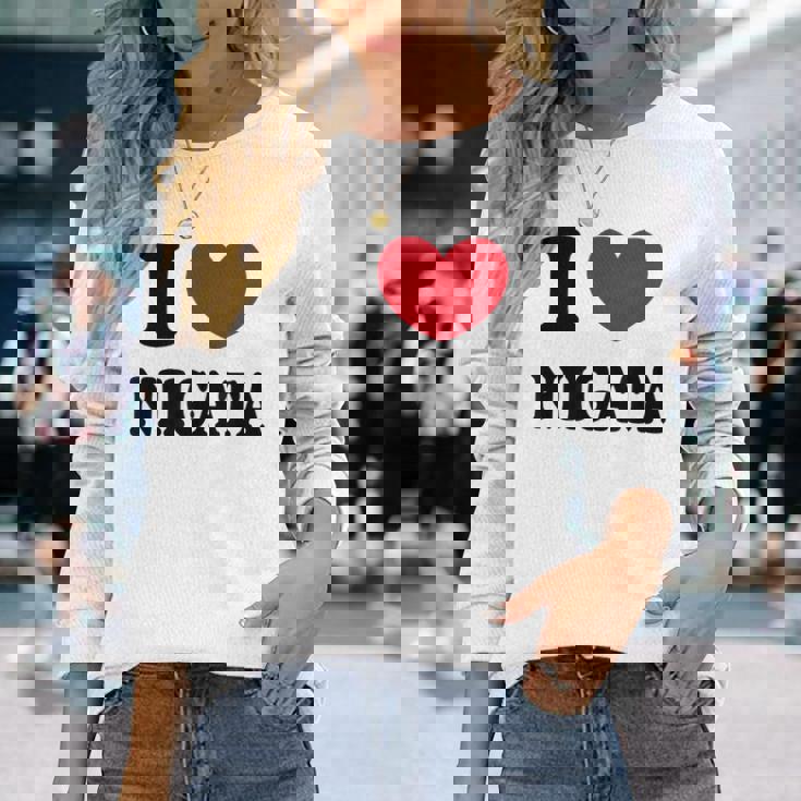 I Love Niigata 新潟大好き 長袖Tシャツ 彼女への贈り物