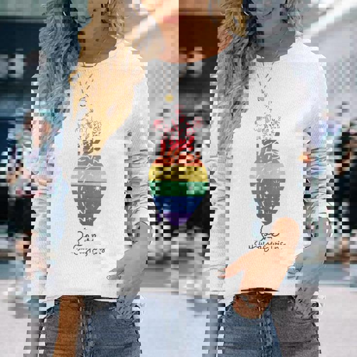 Love Wins Always Lgbt Lgbtq レインボープライド月間サポート 長袖Tシャツ 彼女への贈り物