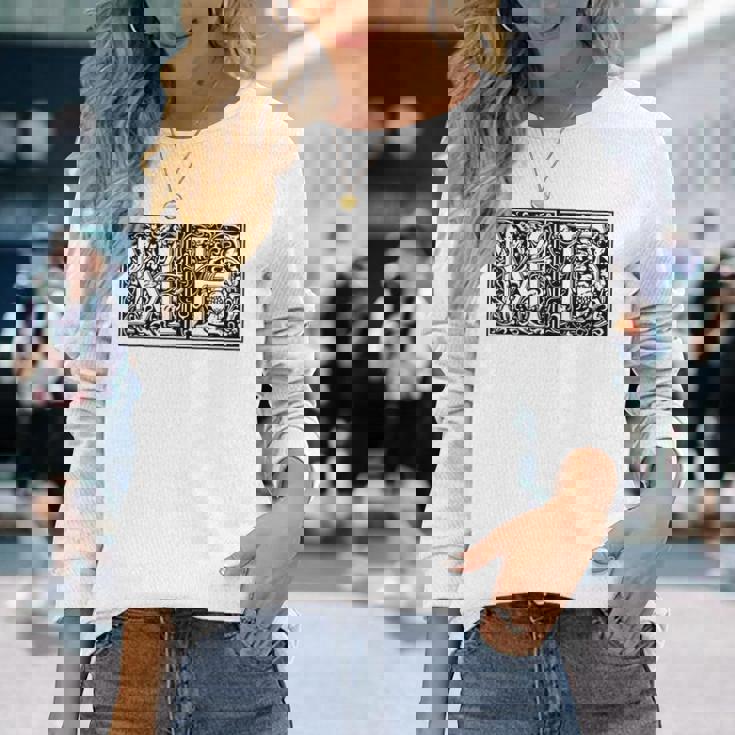 Mf イニシャルm F 名前 姓 オノマスティクス オノマトジー 長袖Tシャツ 彼女への贈り物