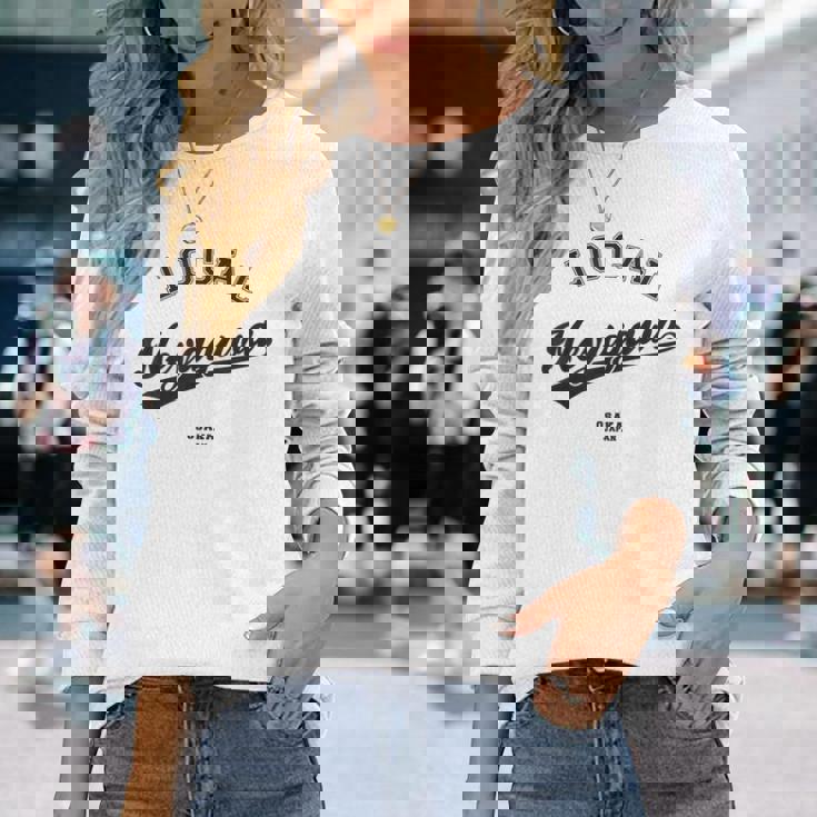 Neyagawa Local 寝屋川ローカル 故郷 長袖Tシャツ 彼女への贈り物