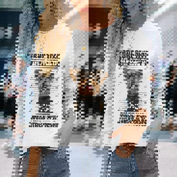 Personaltalker Yorkie ファニーヨークシャー犬好き オーナーミーム 長袖Tシャツ 彼女への贈り物