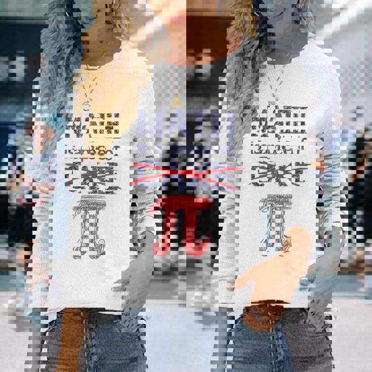 Pi Day Math Is A Piece Of Cake ファニーtシャツ 314用 長袖Tシャツ 彼女への贈り物