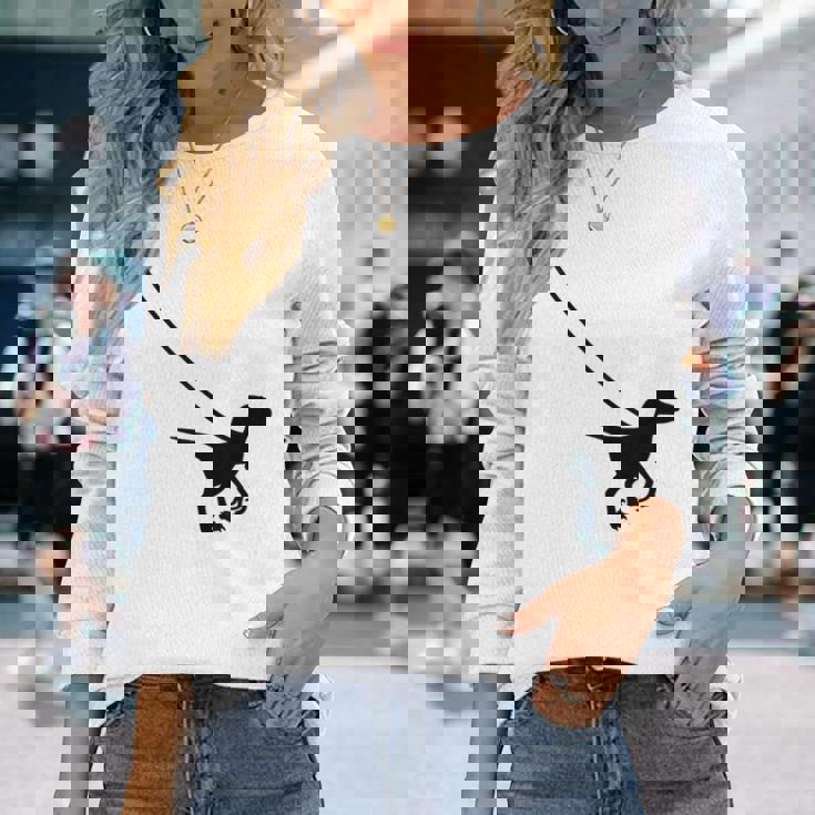 Raptor Velociraptor On A Leash Dino Cool Graphic Tank Top Long Sleeve T-Shirt Gifts for Her