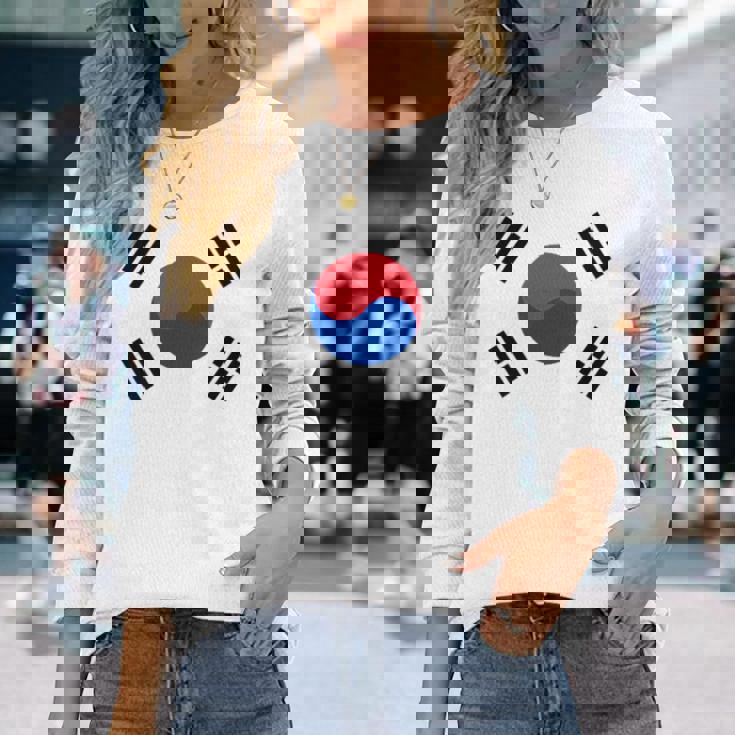 South Korea Korean National Flageoul 長袖Tシャツ 彼女への贈り物