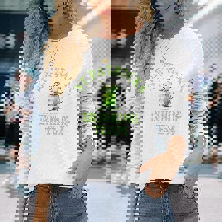 St Patrick Day セント・パトリックス・デー コスチューム ビール アイリッシュ Drinking Team 長袖Tシャツ 彼女への贈り物