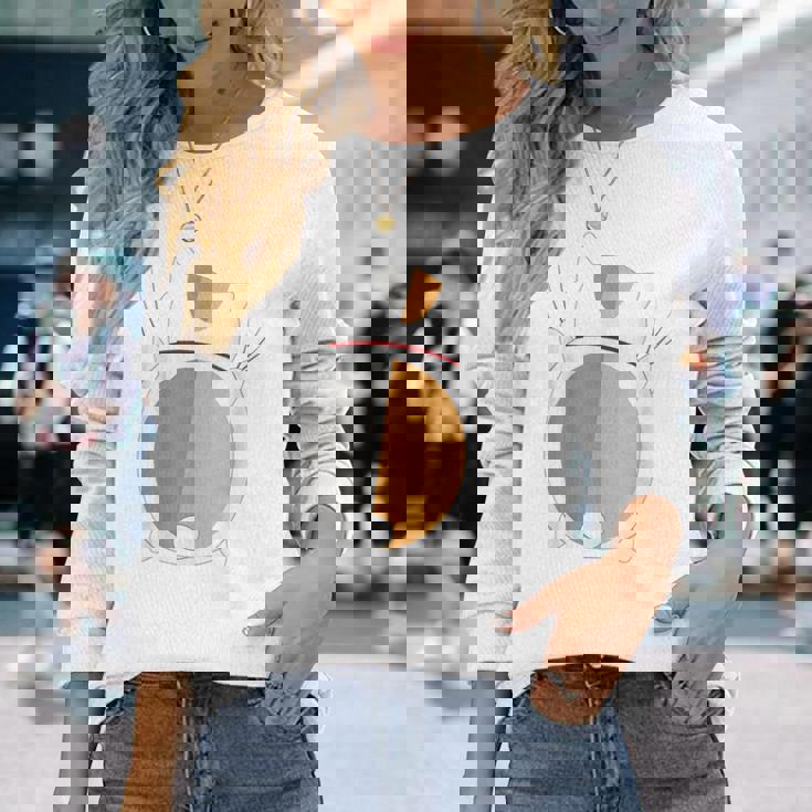 おもしろ猫ニャンコ先生 長袖Tシャツ 彼女への贈り物