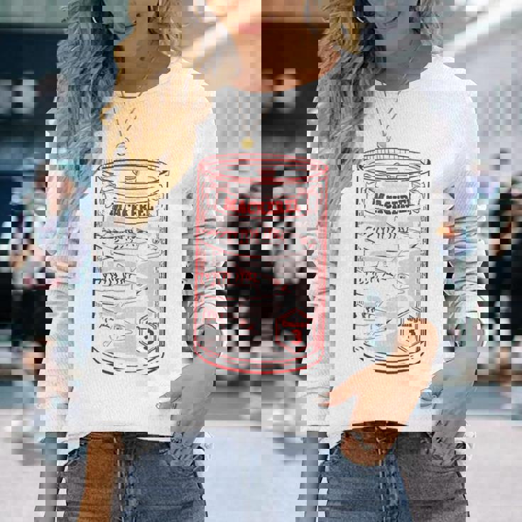 さば缶詰 長袖Tシャツ 彼女への贈り物