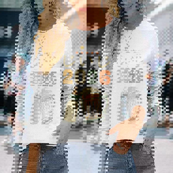 じいじ2026・今おじいちゃんです・おじいちゃんになりました・ベビーのお知らせ 長袖Tシャツ 彼女への贈り物