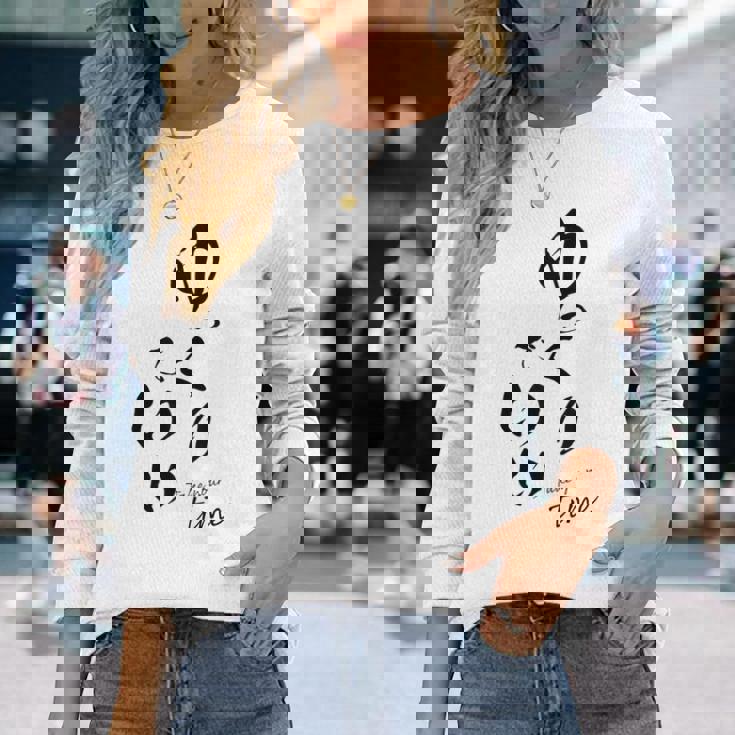 ゆっくりでいい 筆文字 ポジティブ 日本語 メッセージ 和モダン デザイン ギフト 雑貨 文字 長袖Tシャツ 彼女への贈り物