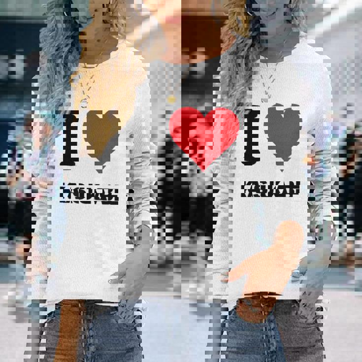 アイハート 春日部ジャパンラブ 日本土産 長袖Tシャツ 彼女への贈り物