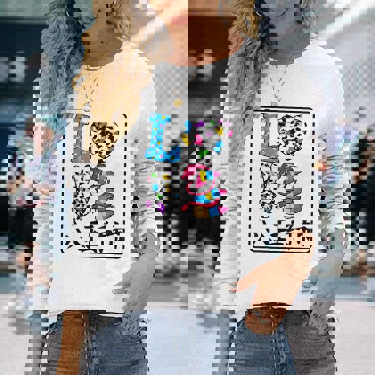 アイ・ラブ・八王子市 I Love 八王子市 私は愛してる八王子市 長袖Tシャツ 彼女への贈り物