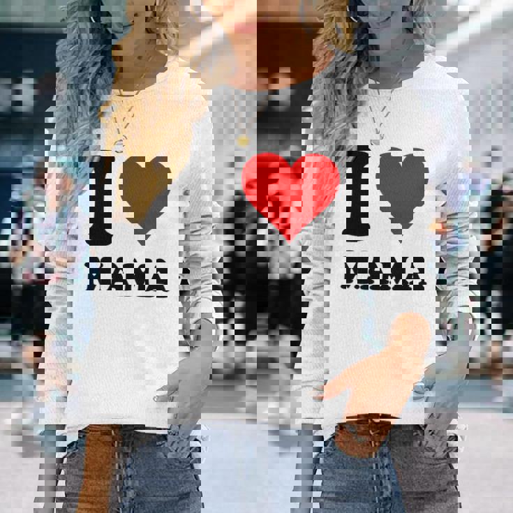 アイ・ラヴ・ママ 長袖tシャツ 長袖Tシャツ 彼女への贈り物