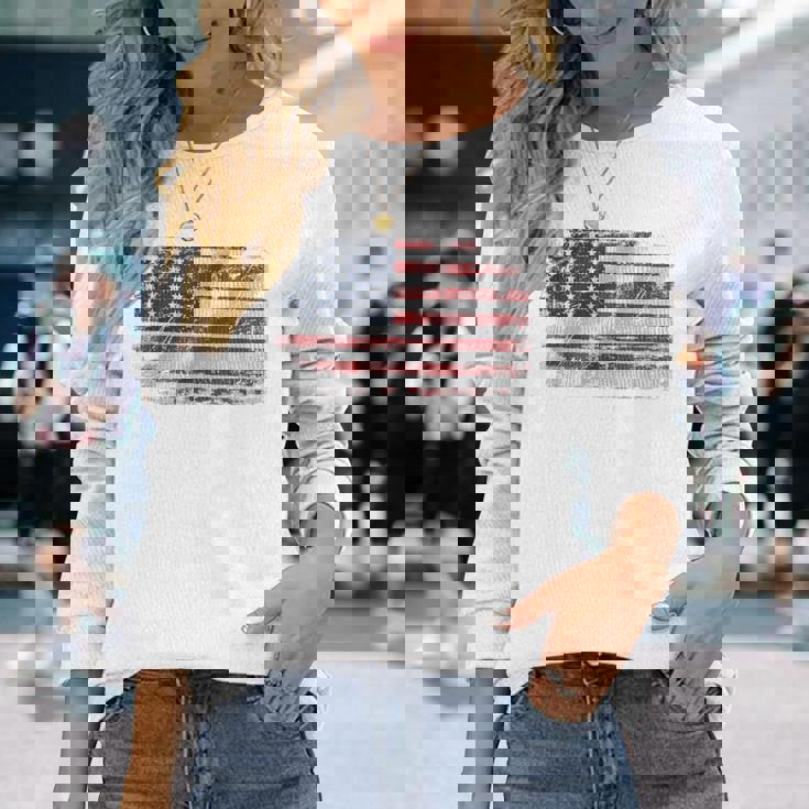 アメリカ国旗 アメリカ 星条旗 Usa Flagtars Andtripes 長袖Tシャツ 彼女への贈り物