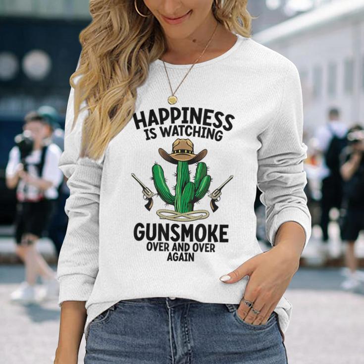 ガンスモークを何度も見るロングブランチサルーン 長袖Tシャツ 彼女への贈り物