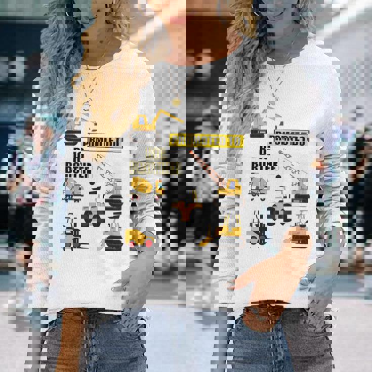 キッズ Big Brother ブルドーザーフォークリフトショベルに昇進。 長袖Tシャツ 彼女への贈り物