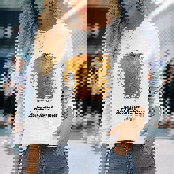 グスタフ・クリムト作 アデル・ブロッホバウアー・グランジの肖像 長袖Tシャツ 彼女への贈り物