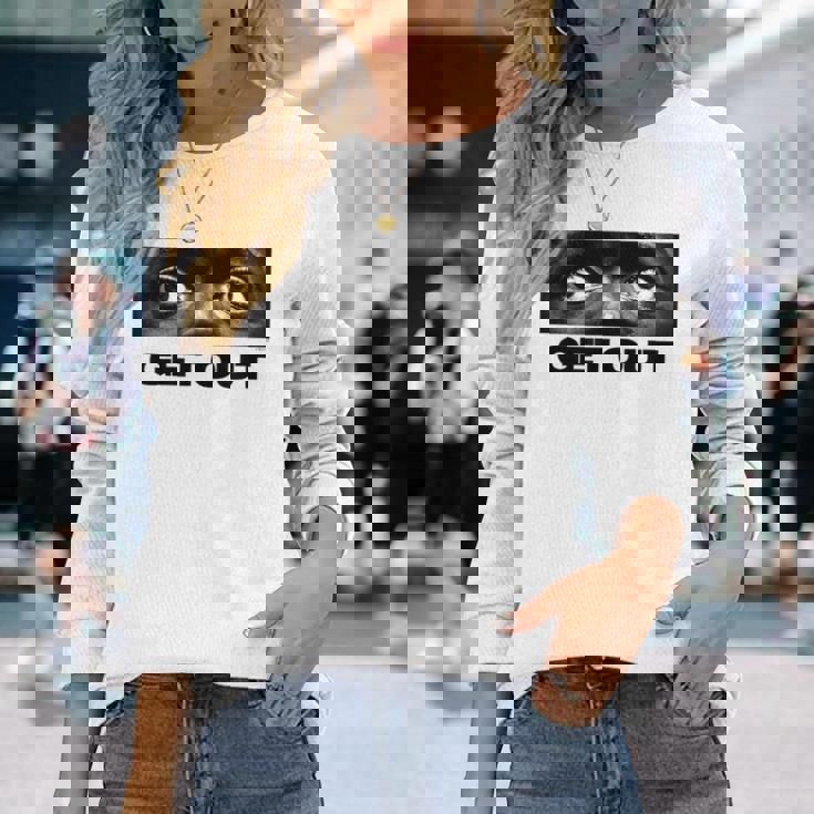 ゲット・アウト・アイズ 長袖Tシャツ 彼女への贈り物