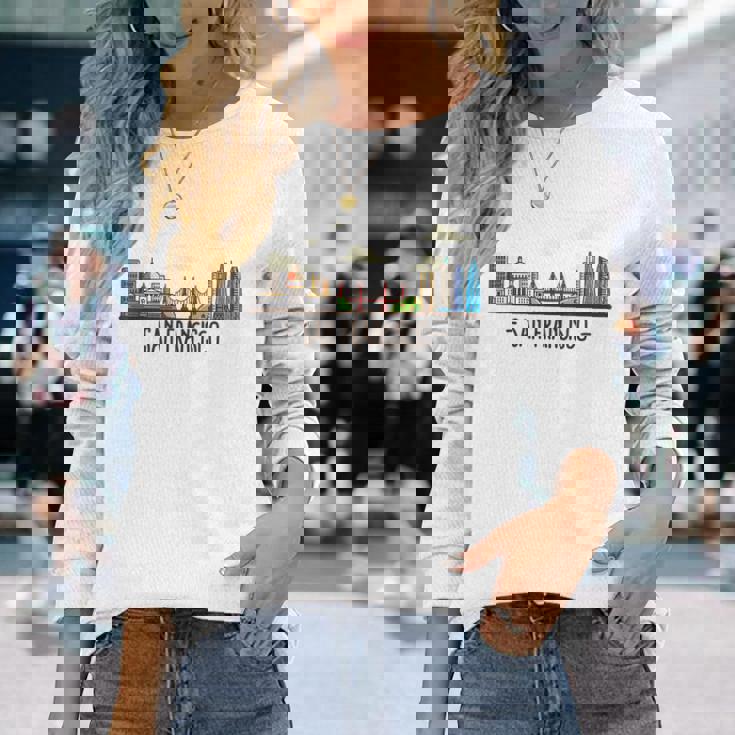 サンフランシスコカリフォルニアアメリカ合衆国-お土産 Usa 長袖Tシャツ 彼女への贈り物