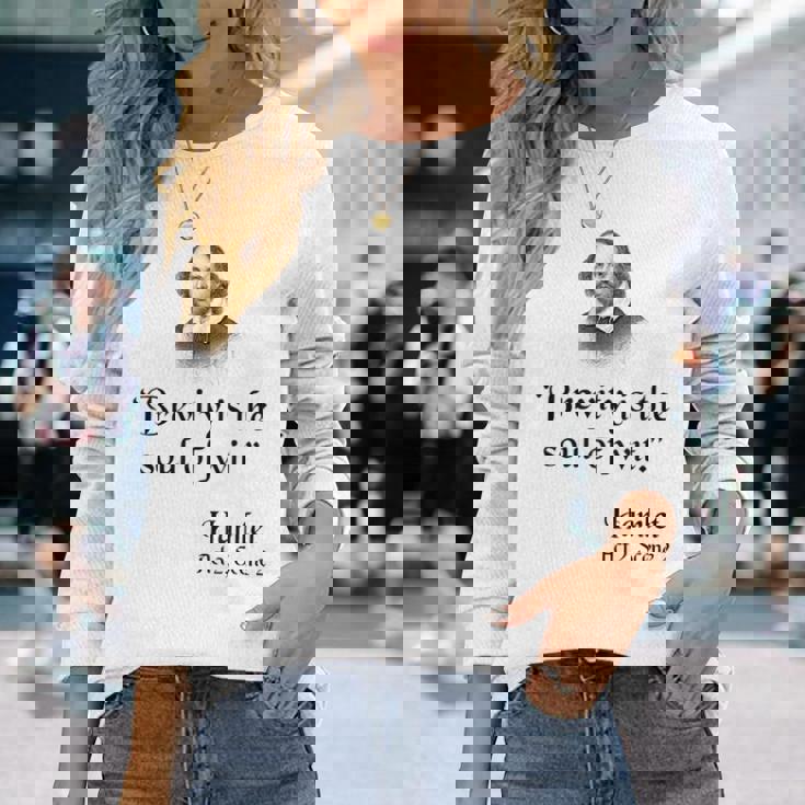 シェイクスピアの名言 長袖Tシャツ 彼女への贈り物