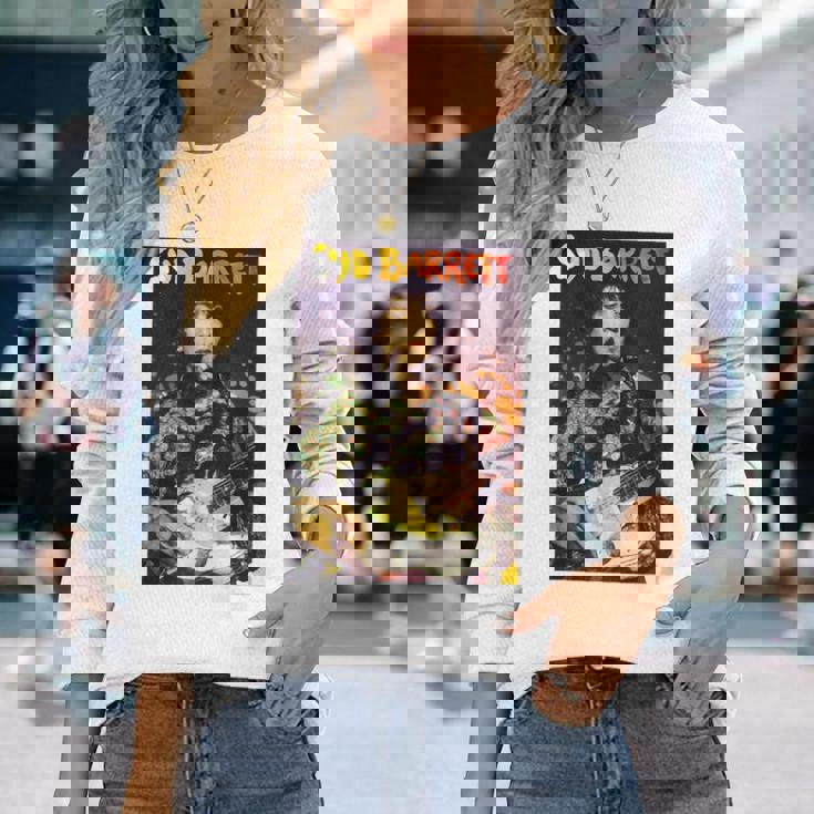 シド・バレットライブ写真 長袖Tシャツ 彼女への贈り物