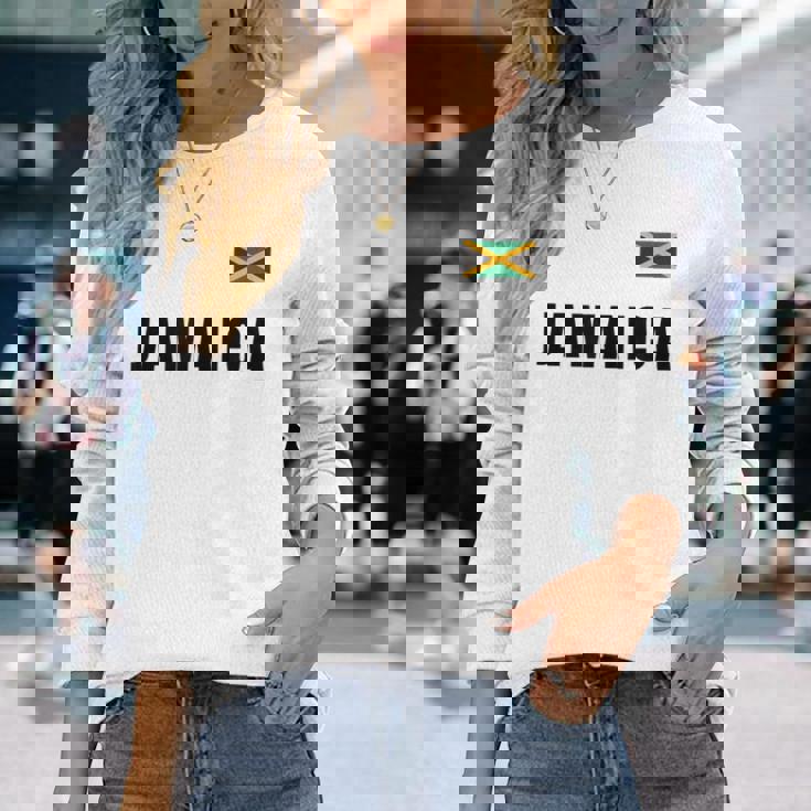 ジャマイカ カリブ海に浮かぶ小さな島国 長袖Tシャツ 彼女への贈り物