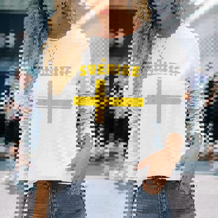 スウェーデンサッカースウェーデン国旗 ファンジャージ 長袖Tシャツ 彼女への贈り物