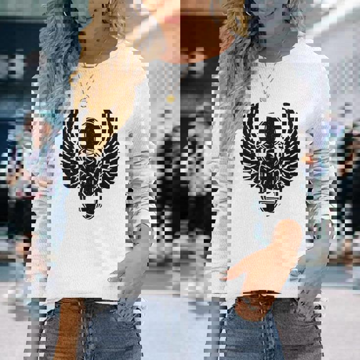 スカラベ カブトムシ 古代エジプトのシンボル 長袖Tシャツ 彼女への贈り物