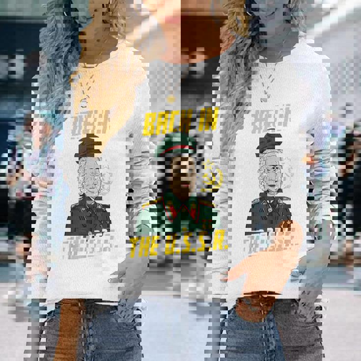 ソビエト連邦のbach In Theoviet作曲家 長袖Tシャツ 彼女への贈り物